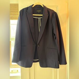 Talbots “Easy Travel” Navy Labeled Women's One Button Blazer